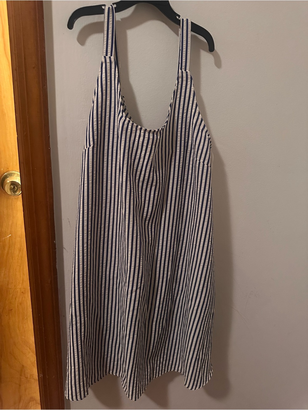 Striped summer mini dress